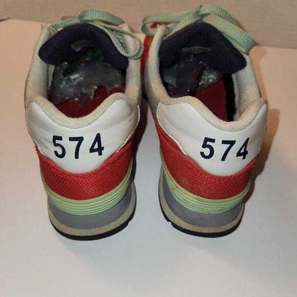 Red and Blue New Balance 574 Core Sneakers Trainers Size 9 Women - Picture 4 of 9